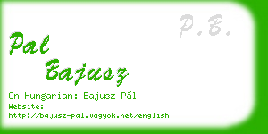 pal bajusz business card