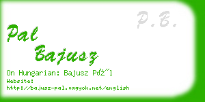 pal bajusz business card